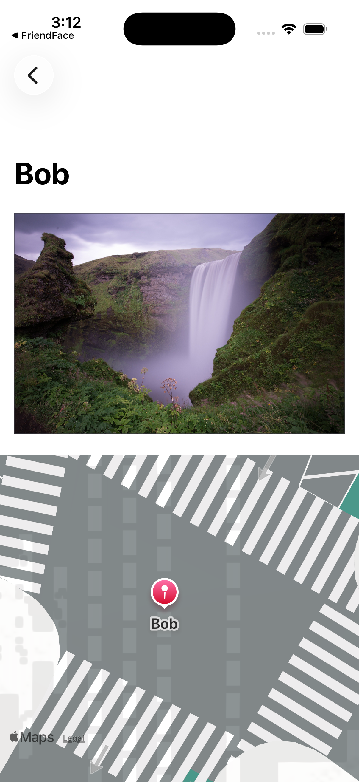 viewing friend entry + where the entry was made