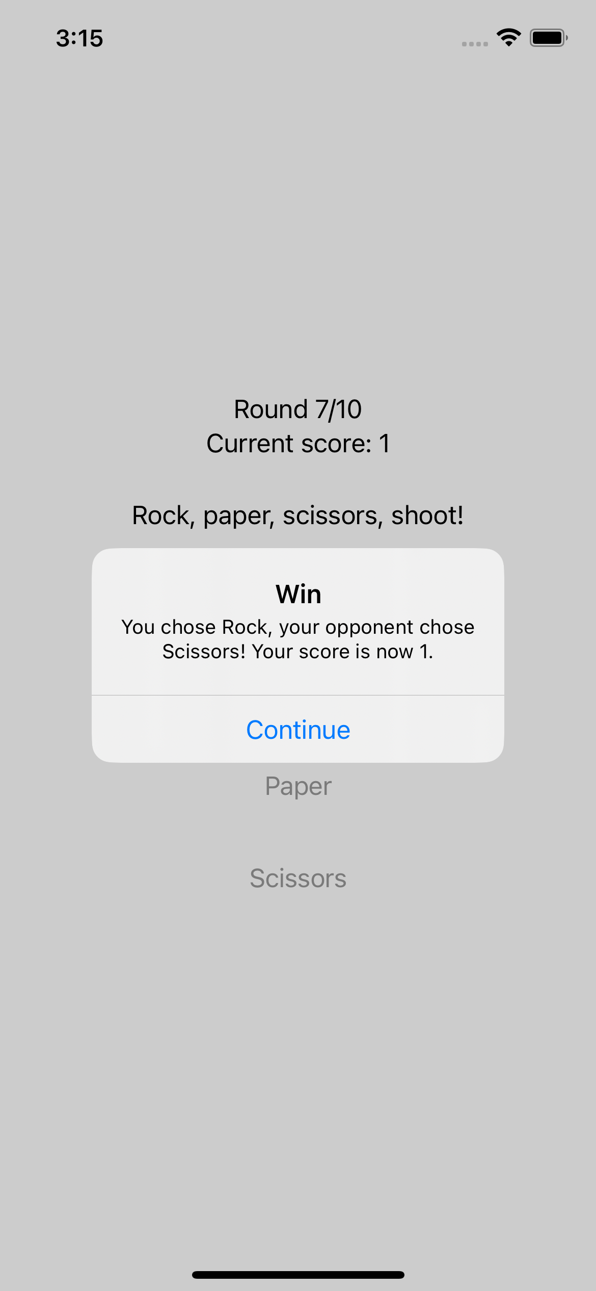 after playing a round